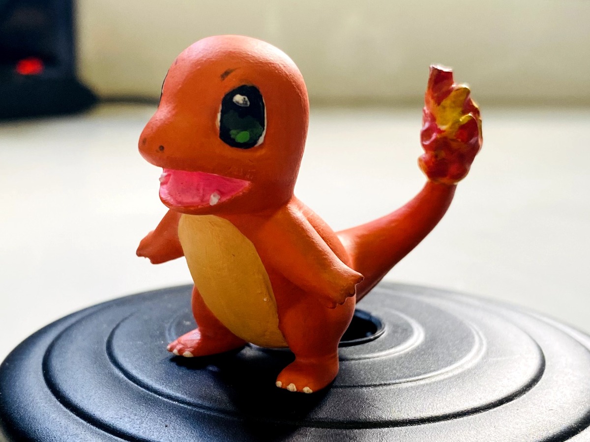 Colecionável Charmander #004 impresso em 3D e pintado artesanalmente