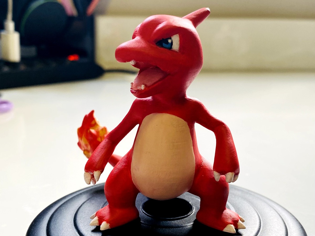 Colecionável Charmeleon #005 impresso em 3D e pintado artesanalmente